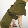 Reflective Waterproof Dog Rain Jacket - Dark Green