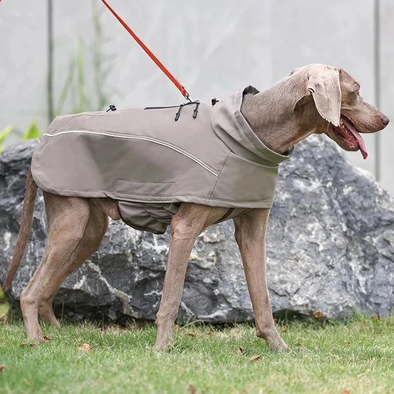 High-Quality Reflective Waterproof Dog Jacket - Khaki