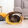 Splicing Felt Cat Tunnel Toy Foldable Porous and Concealable Self Entertainment Funny Toys Multifunctional Cave Nest Pet Mat