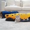 Splicing Felt Cat Tunnel Toy Foldable Porous and Concealable Self Entertainment Funny Toys Multifunctional Cave Nest Pet Mat