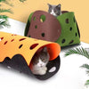 Splicing Felt Cat Tunnel Toy Foldable Porous and Concealable Self Entertainment Funny Toys Multifunctional Cave Nest Pet Mat