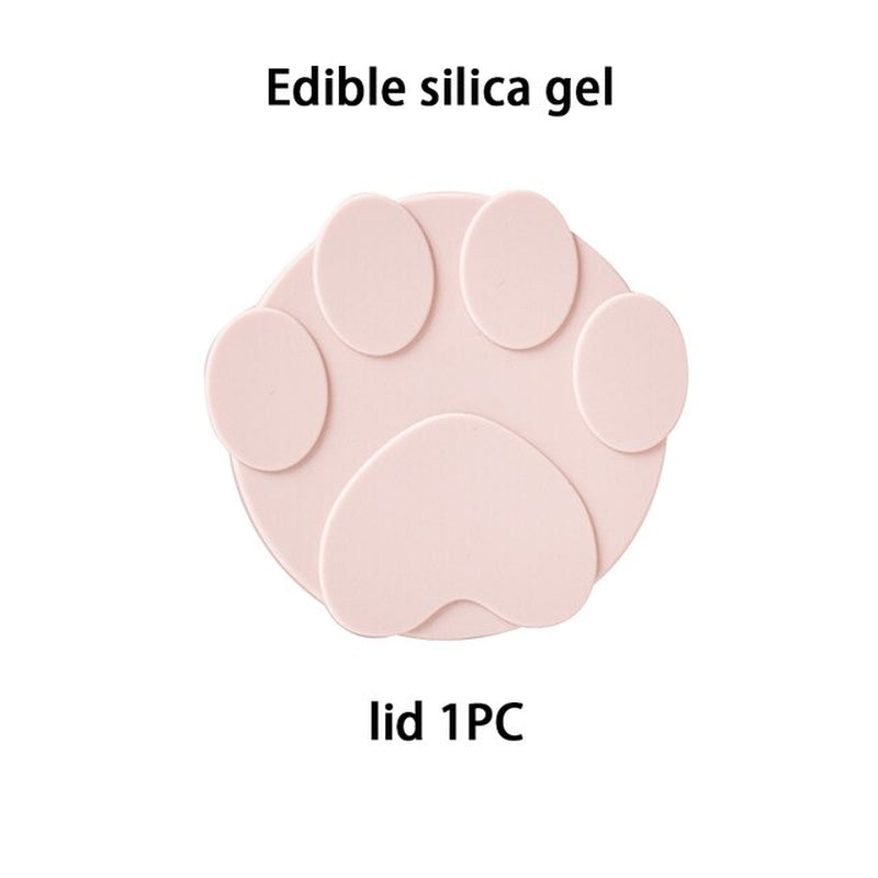 Portable Silicone Dog Cat Canned Lid Dog 2-In-1Food Sealer Spoon Pet Food Cover Storage Fresh-Keeping Lids Bowl Dog Accessories