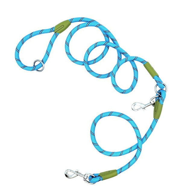 CAWAYI KENNEL Reflective Nylon Leashes Pet Dogs Chain Traction Rope Leads for Running Free Hands Rope Chain for Small Large Dogs