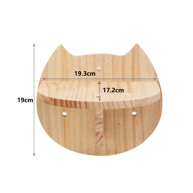 Cat Climbing Shelf Wall Mounted Four Step Stairway with Sisal Scratching Post for Cats Tree Perch Platform Jumping Furniture