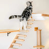 Cat Climbing Shelf Wall Mounted Four Step Stairway with Sisal Scratching Post for Cats Tree Perch Platform Jumping Furniture